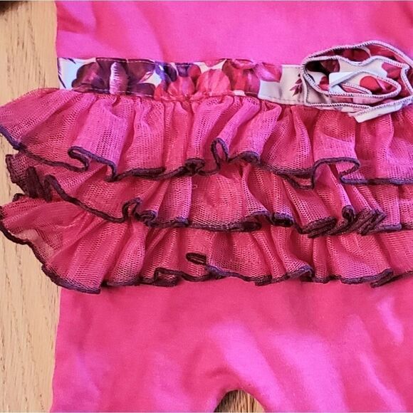 FAO Swartz Tutu Ruffle Hot Pink Romper - Picture 3 of 6